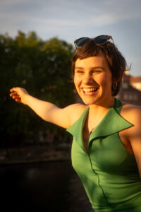 Berlin Mitte happy person smiling