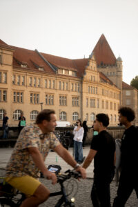 Berlin Mitte people passing by