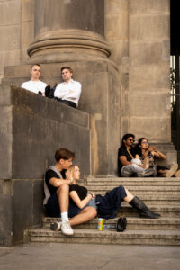 Berlin Mitte people rest