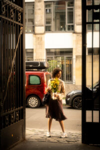 Berlin Mitte person holding a flower