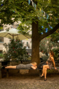 Berlin Mitte random people sitting