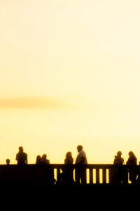 Berlin Mitte sunset silhouettes