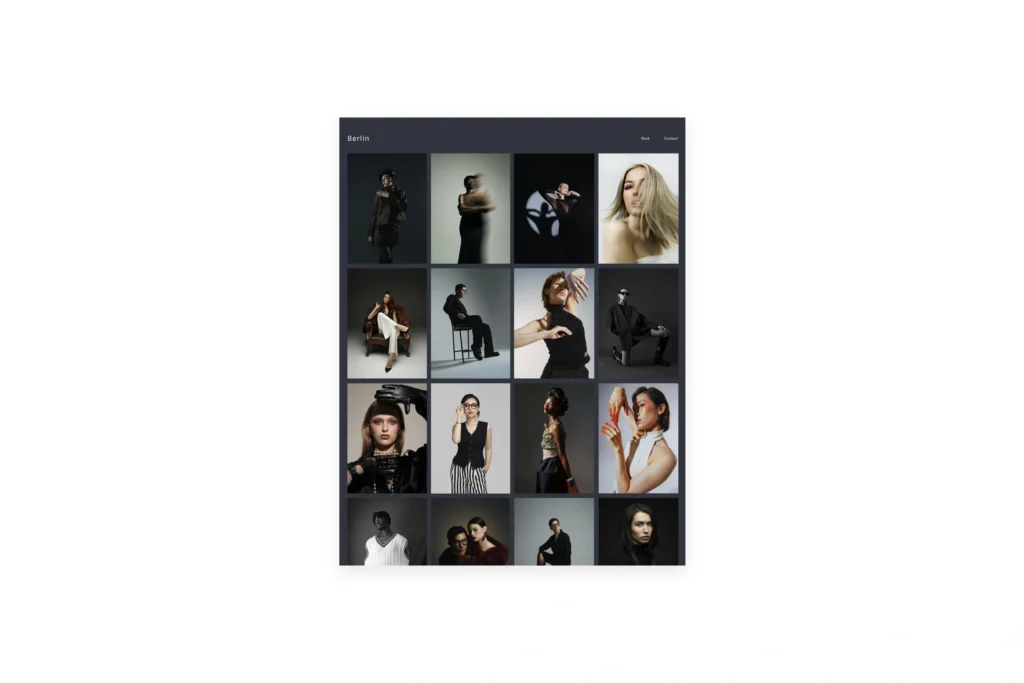 Portfolio for photography studios